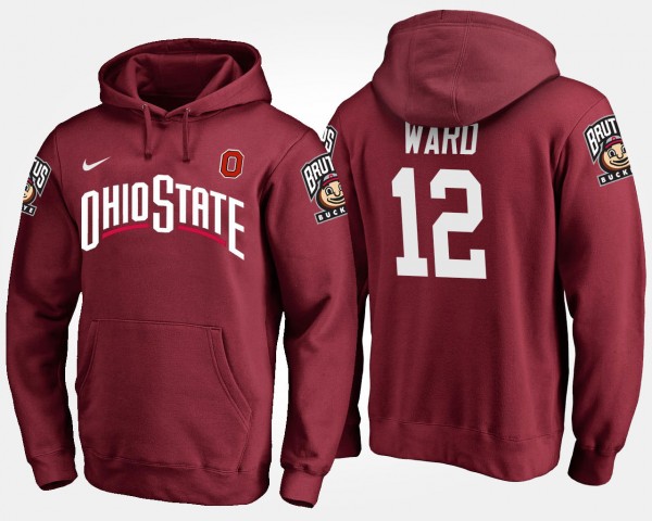 Ohio State Buckeyes Denzel Ward Men's #12 Scarlet College Football Hoodie 2404GZQK0